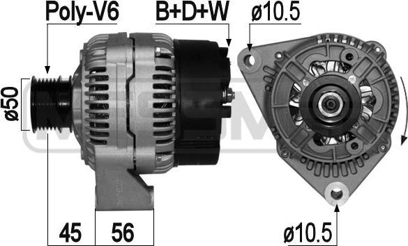 ERA 209077A - Генератор www.autospares.lv