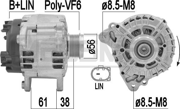 ERA 209195 - Генератор www.autospares.lv