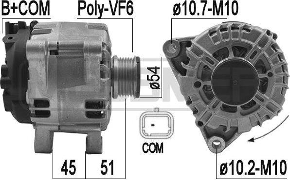 ERA 209196A - Генератор www.autospares.lv