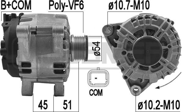 ERA 209196 - Генератор www.autospares.lv