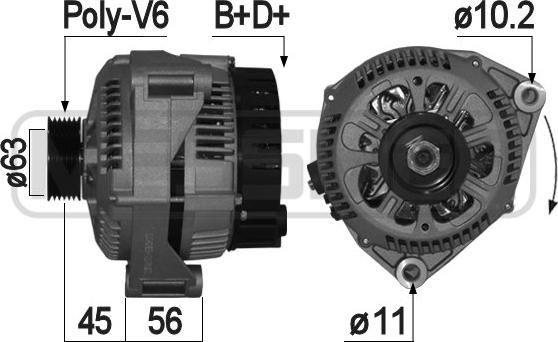 ERA 209155A - Генератор www.autospares.lv