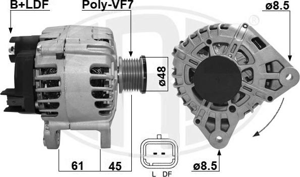 ERA 209150A - Генератор www.autospares.lv