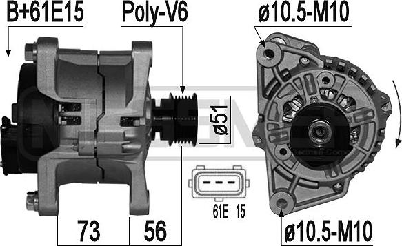 ERA 209161 - Ģenerators www.autospares.lv