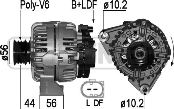 ERA 209103A - Генератор www.autospares.lv