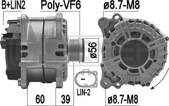 ERA 209186 - Генератор www.autospares.lv