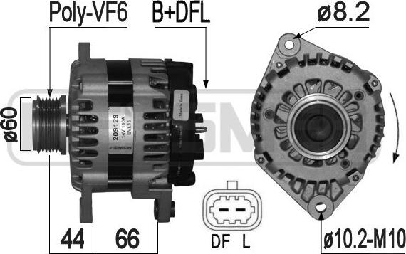 ERA 209129 - Ģenerators www.autospares.lv