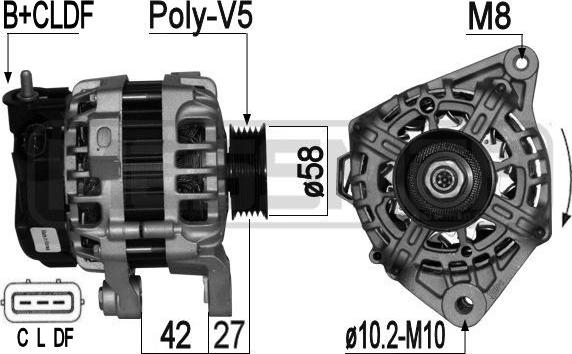 ERA 209125 - Ģenerators www.autospares.lv