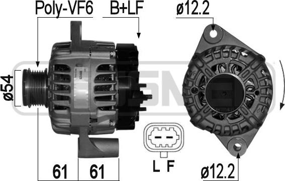 ERA 209123A - Ģenerators www.autospares.lv