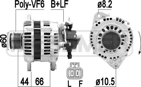 ERA 209392A - Генератор www.autospares.lv