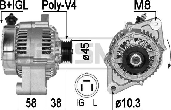 ERA 209342A - Alternator www.autospares.lv