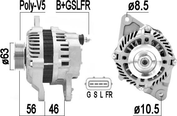 ERA 209350A - Генератор www.autospares.lv