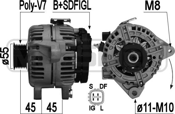 ERA 209366A - Ģenerators www.autospares.lv