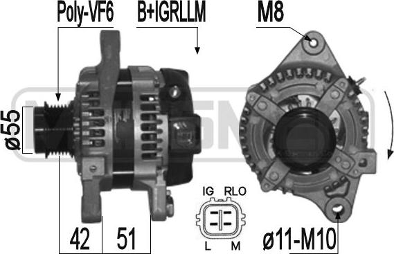 ERA 209360A - Генератор www.autospares.lv