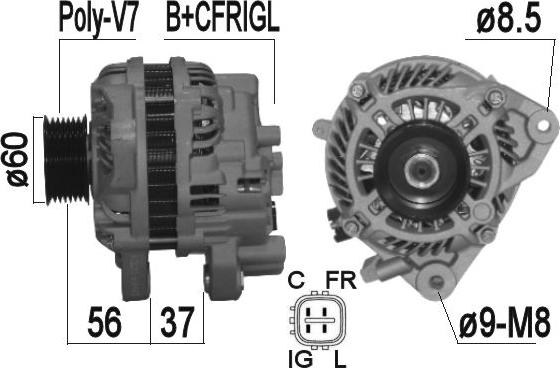 ERA 209368A - Генератор www.autospares.lv