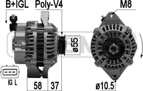 ERA 209367A - Alternator www.autospares.lv