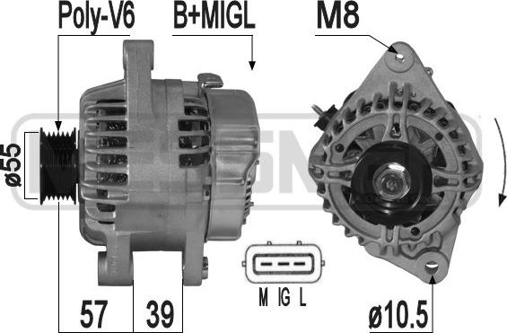 ERA 209304A - Ģenerators www.autospares.lv