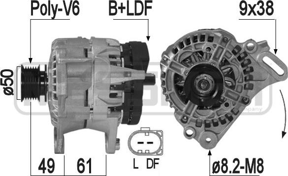 ERA 209303A - Ģenerators www.autospares.lv