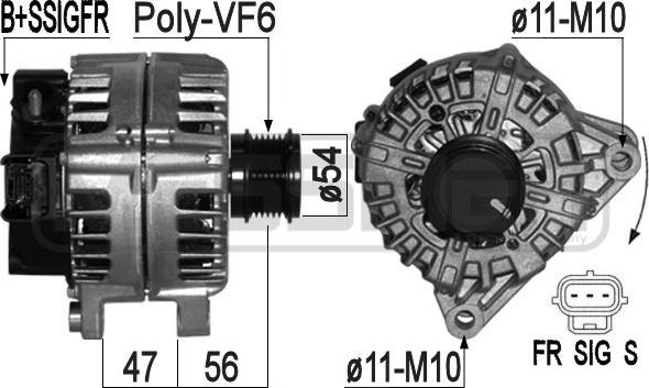 ERA 209314 - Ģenerators www.autospares.lv