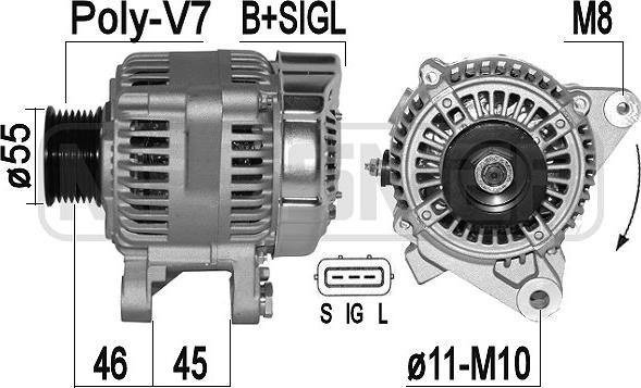 ERA 209384 - Ģenerators www.autospares.lv