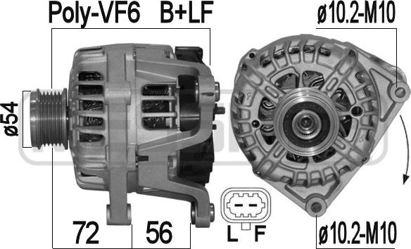 ERA 209330 - Ģenerators www.autospares.lv