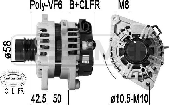 ERA 209326 - Ģenerators www.autospares.lv