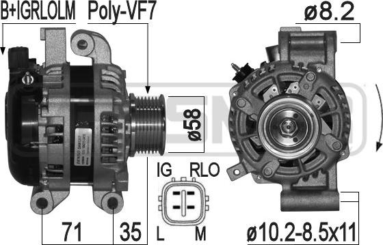 ERA 209298 - Ģenerators www.autospares.lv