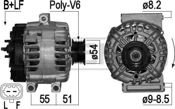 ERA 209241 - Ģenerators www.autospares.lv