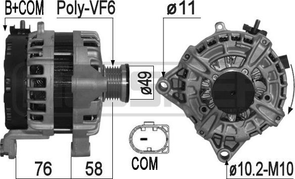 ERA 209256 - Генератор www.autospares.lv