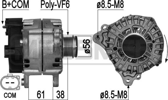 ERA 209283 - Генератор www.autospares.lv