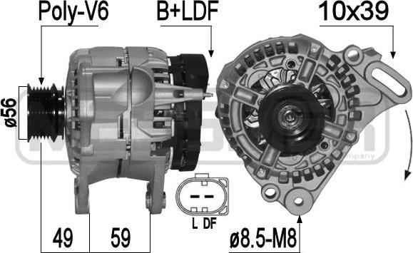 ERA 209282A - Генератор www.autospares.lv