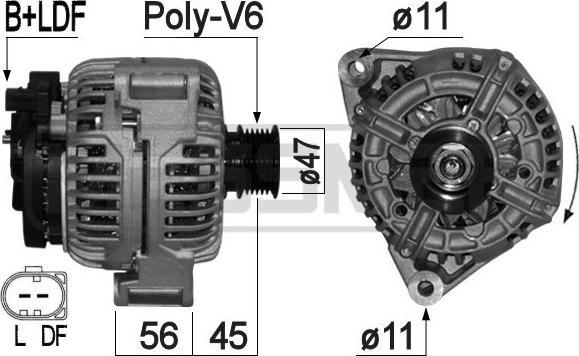 ERA 209279A - Alternator www.autospares.lv