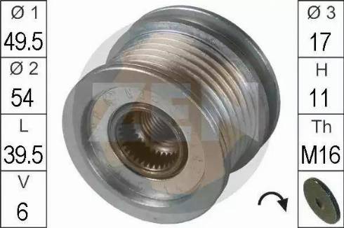 ERA 219092 - Pulley, alternator, freewheel clutch www.autospares.lv