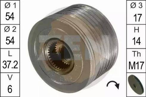 ERA 219047 - Pulley, alternator, freewheel clutch www.autospares.lv