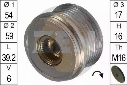 ERA 219051 - Pulley, alternator, freewheel clutch www.autospares.lv