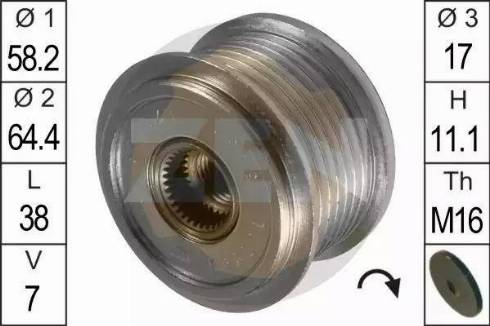 ERA 219053 - Pulley, alternator, freewheel clutch www.autospares.lv