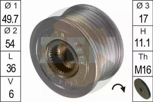 ERA 219064 - Шкив генератора, муфта www.autospares.lv