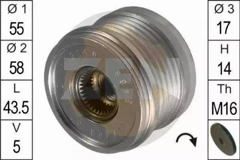 ERA 219068 - Pulley, alternator, freewheel clutch www.autospares.lv