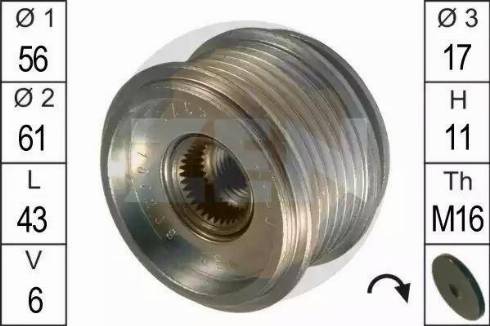 ERA 219010 - Piedziņas skriemelis, Ģenerators www.autospares.lv