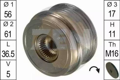 ERA 219012 - Pulley, alternator, freewheel clutch www.autospares.lv