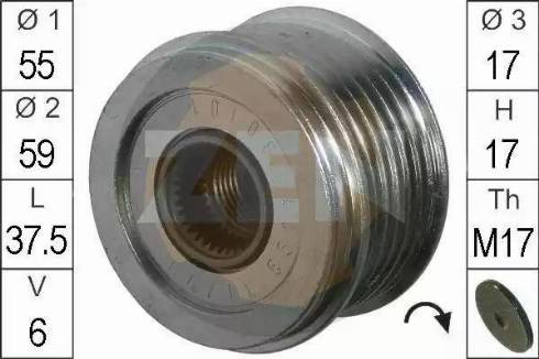 ERA 219089 - Шкив генератора, муфта www.autospares.lv