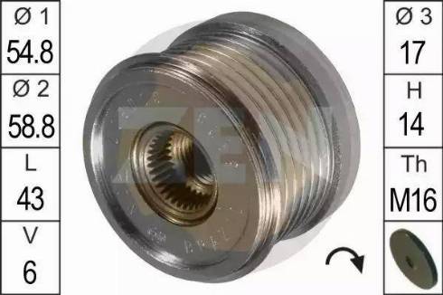 ERA 219035 - Pulley, alternator, freewheel clutch www.autospares.lv