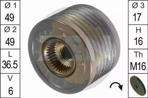 ERA 219031 - Pulley, alternator, freewheel clutch www.autospares.lv