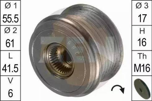 ERA 219020 - Piedziņas skriemelis, Ģenerators www.autospares.lv