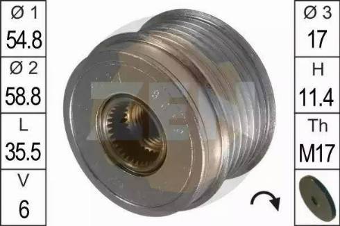 ERA 219028 - Pulley, alternator, freewheel clutch www.autospares.lv