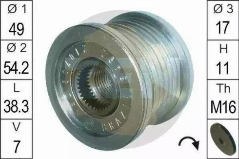 ERA 219070 - Pulley, alternator, freewheel clutch www.autospares.lv