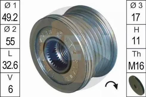 ERA 219071 - Pulley, alternator, freewheel clutch www.autospares.lv