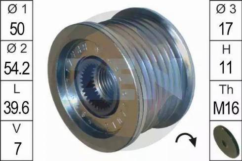 ERA 219072 - Pulley, alternator, freewheel clutch www.autospares.lv