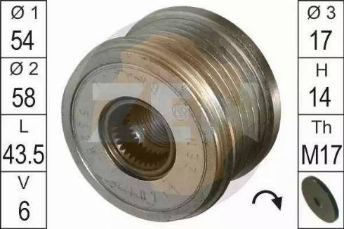 ERA 219103 - Pulley, alternator, freewheel clutch www.autospares.lv