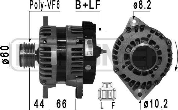 ERA 210945 - Ģenerators www.autospares.lv