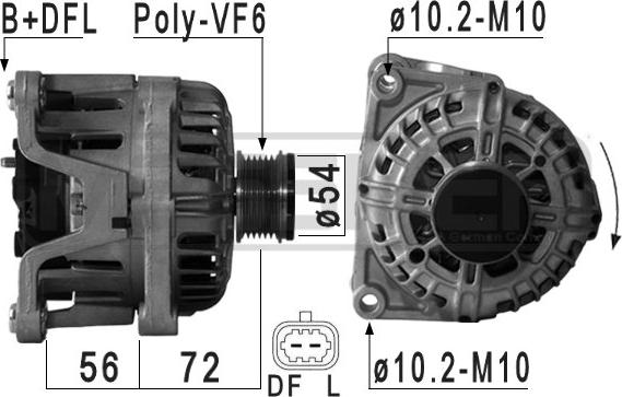 ERA 210943 - Ģenerators www.autospares.lv